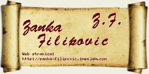 Žanka Filipović vizit kartica